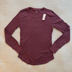 NWT GAP Long Sleeve Waffle Knit Top